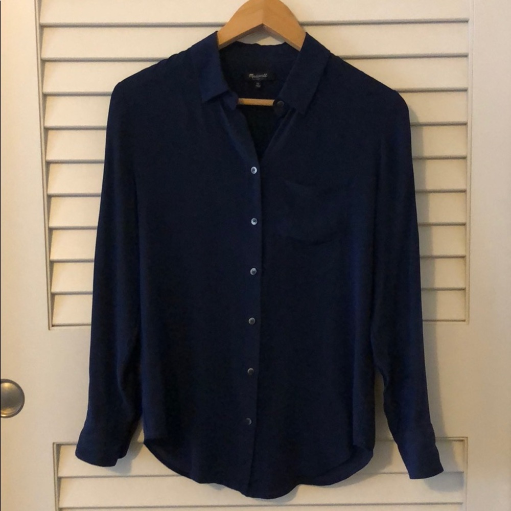 Madewell silk button down